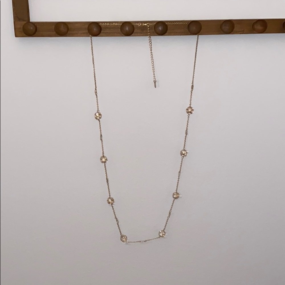 Gold long necklace